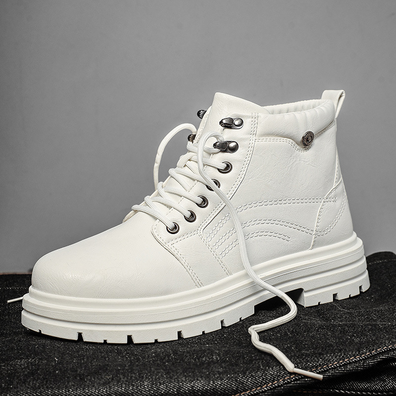 Zapatos de hombre de primavera para hombre Martin botas de moda para hombre herramientas zapatilla Chelsea botas aumento de altura