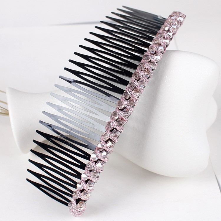 Women's Simple Style Geometric Plastic Rhinestones Insert Comb display picture 16