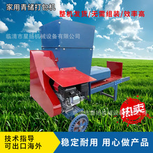 220V家用青储机 两相电小型玉米秸秆打包机 黄贮打捆机