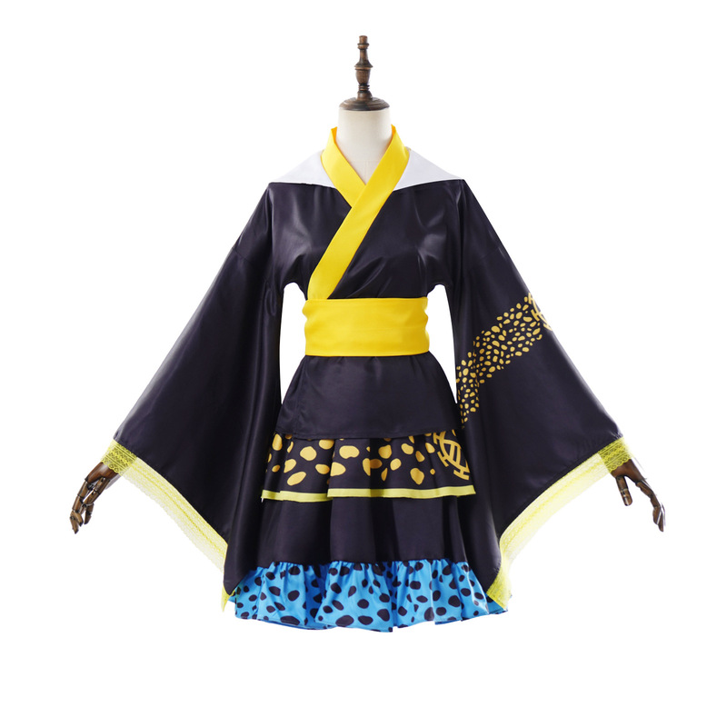 One Piece Cosplay Costume Kuroko Kimono Set Printed Waist-Cinching Dress Set Cosplay Outfit Direct from Manufacturer