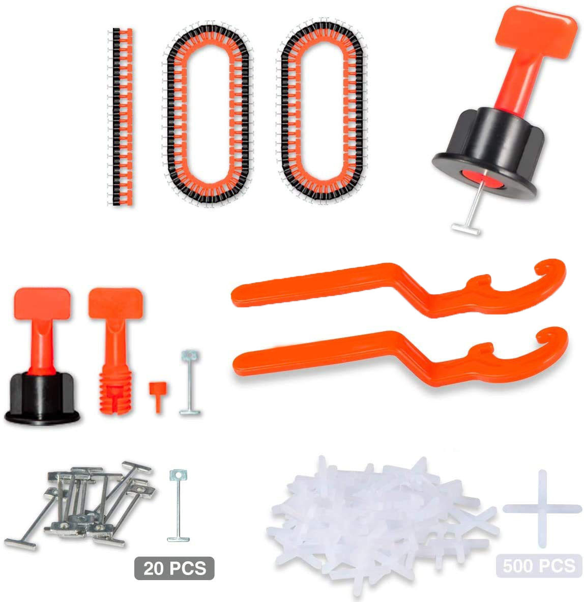 T形瓷砖可换针找平器 地板砖定位器 找平十字卡 贴瓷砖工具