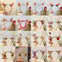 可爱圣诞节儿童发箍网红麋鹿角女款毛绒发夹秋冬头箍发饰头饰发饰