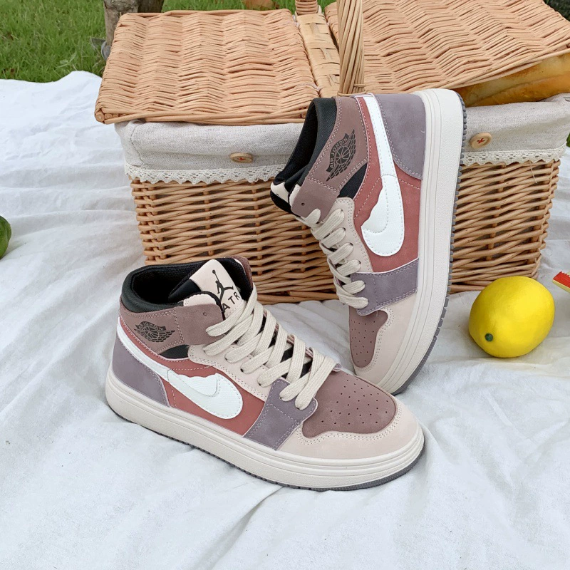 Air jordan, high universal sneakers, white shoes, autumn