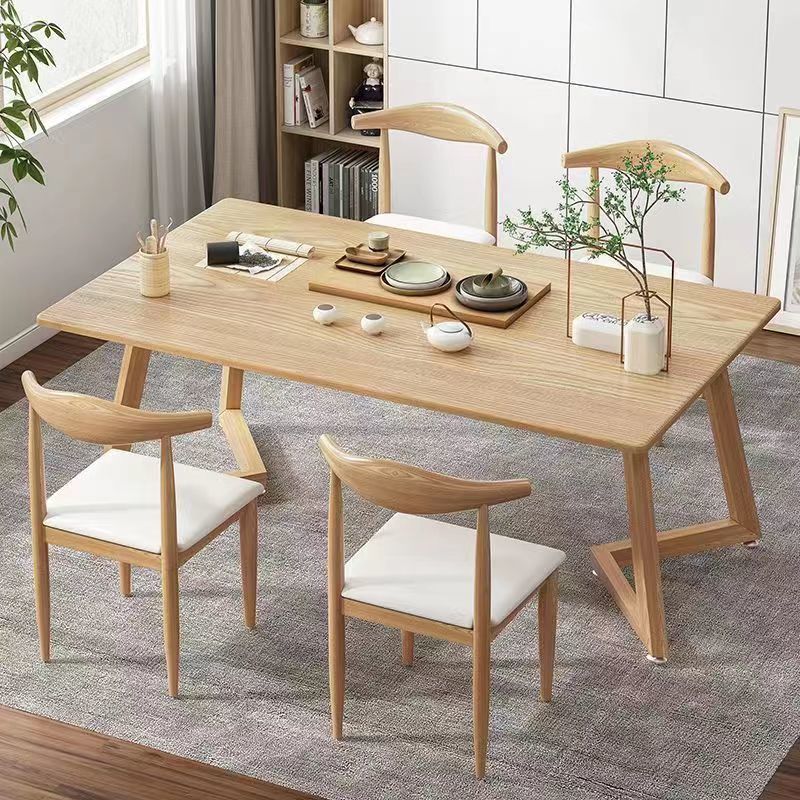 Hot-Selling Tea Table and Chair Combination Tea Table for Public Use Tea Table Rectangular Table Now Simple Functional Dining Table Set Tea Table