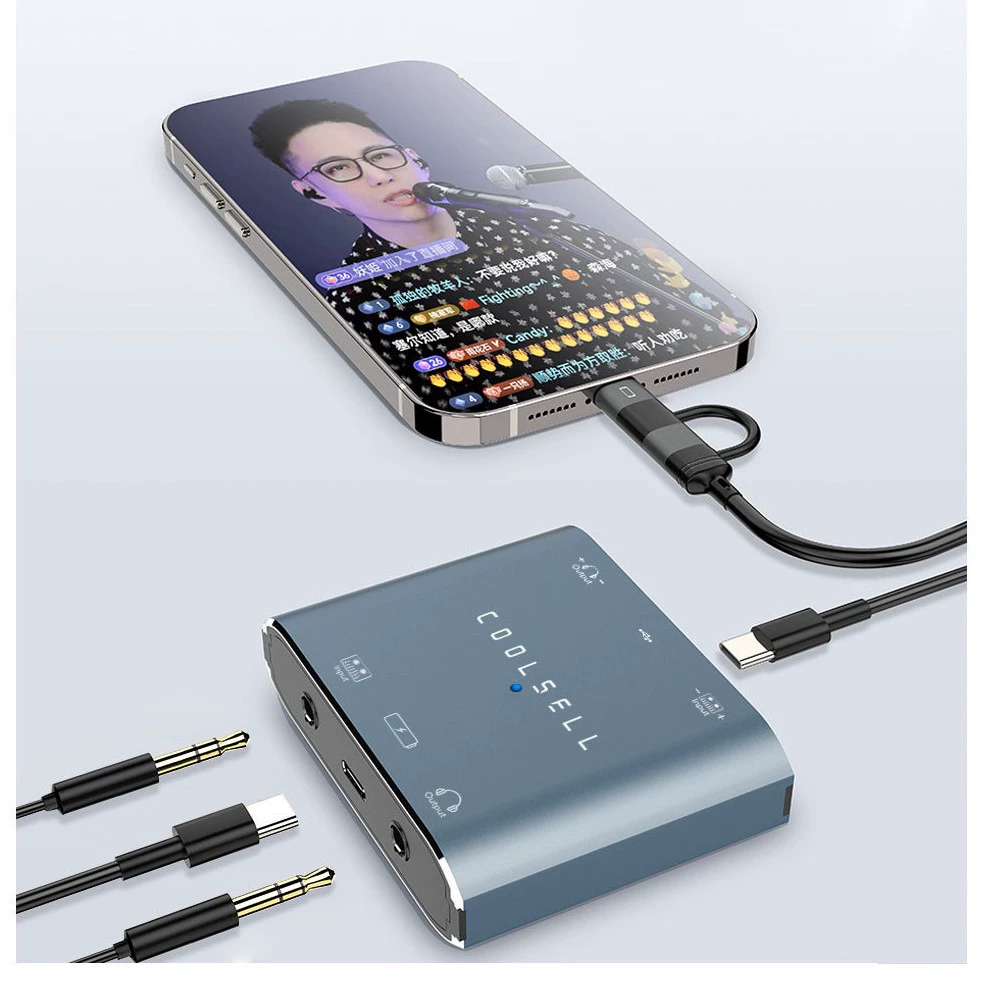Применимый к Apple 15, Huawei, Type-C, мобильный конвертер передачи живого голоса Lian Mai PK