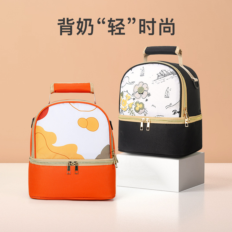 Cross-border hot selling back milk bag portable breast milk ice bag breast pump storage bag insulation bag fashion mummy bag Cross-border hot selling back milk bag portable breast milk ice bag breast pump storage bag insulation bag fashion mummy bag