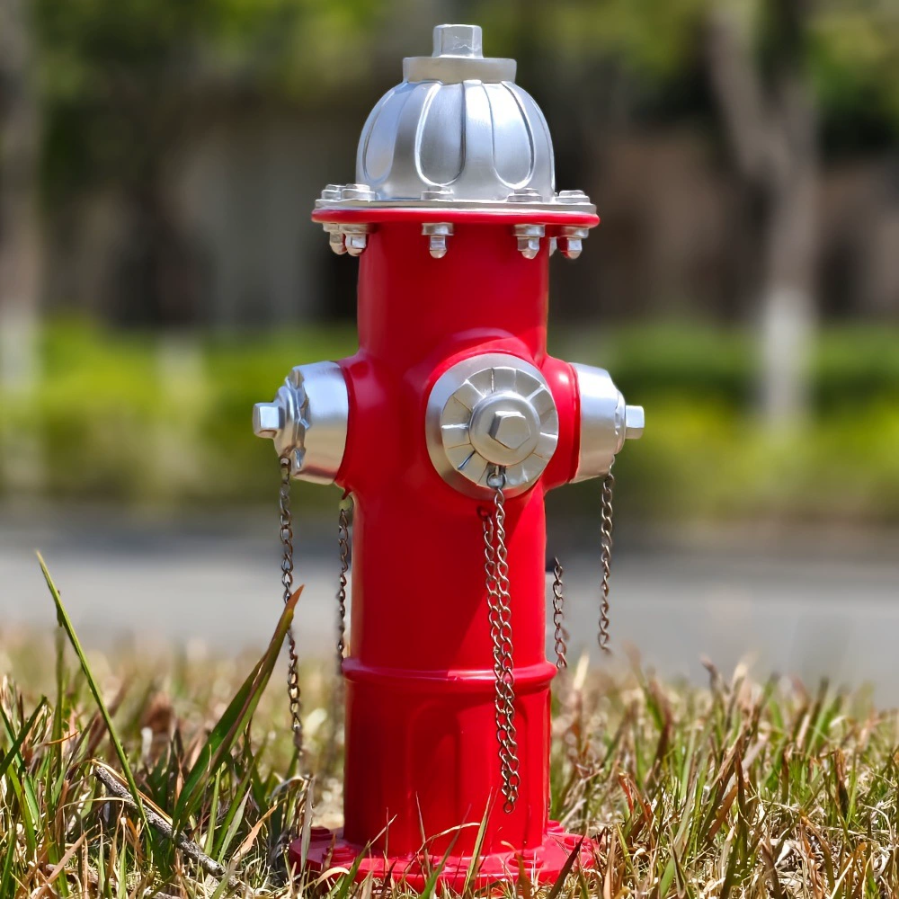 Dog Pee Mark Special Post. Red Fire Hydrant Statue. Train