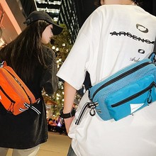 户外轻便网纱胸包男女网眼透气骑行单肩斜挎包旅行爬山包手机腰包