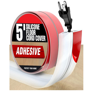 Wire and Cable Protection Seal Strip Self-Adhesive Floor Wire Silicone Protective Cover Wiring Trough Protection Strip Self-Adhesive