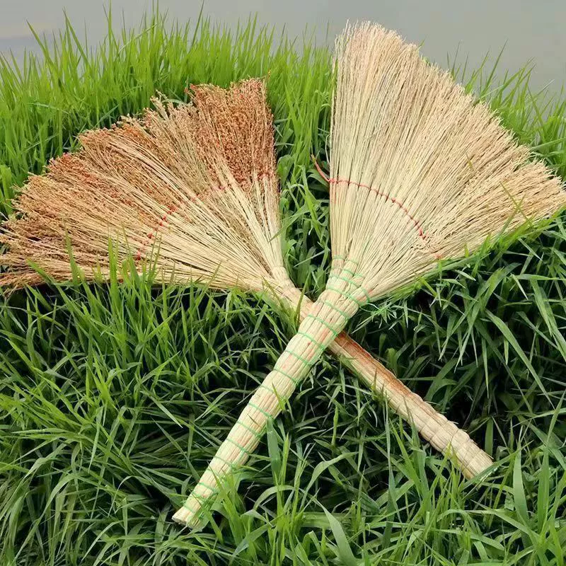 Золотая шелковая саженец винтажная метла ручной работы плетеная саженцы сорго метла школьный двор