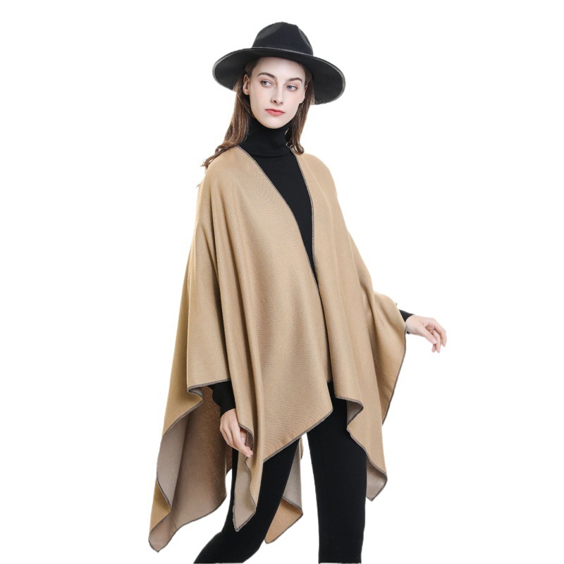 Chal de las mujeres otoño e invierno cálido mantón de la moda sala de oficina con aire acondicionado manto de color sólido 2022 Nuevo