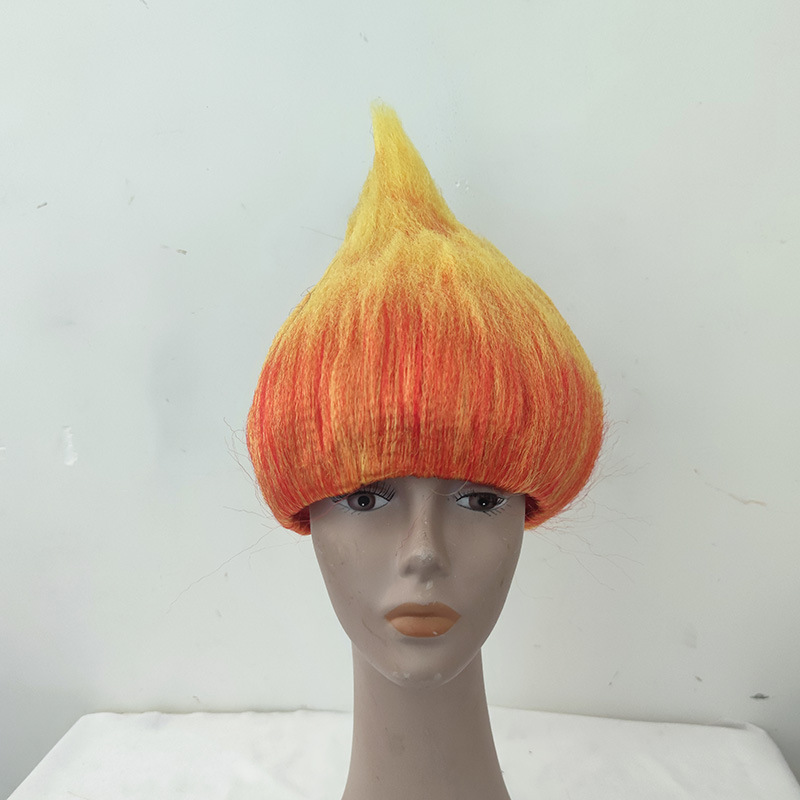 Cosplay Flame Gradient Elf Troll Head Wig Magic Elf Anime Headgear Dragon Ball Goku Cos Cosplay Flame Gradient Elf Troll Head Wig Magic Elf Anime Headgear Dragon Ball Goku Cos