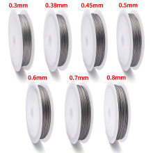 0.3mm-0.8mm钢色细金属软线钢丝线手工DIY珠宝饰品配件串珠引线