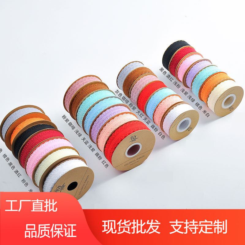 Fibra color 3cm flor pastel caja de regalo mano hecho a mano DIY tocado cinta de encaje arco cinta al por mayor