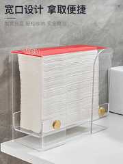 批發亞克力台面擦手紙盒廚房衛生間掛壁式台式紙巾盒架桌面立式抽