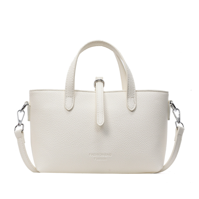 Bolso de mano simple de comercio exterior para mujer 2025 nuevo bolso de hombro de color sólido de todo fósforo bolso de mensajero de textura de moda popular