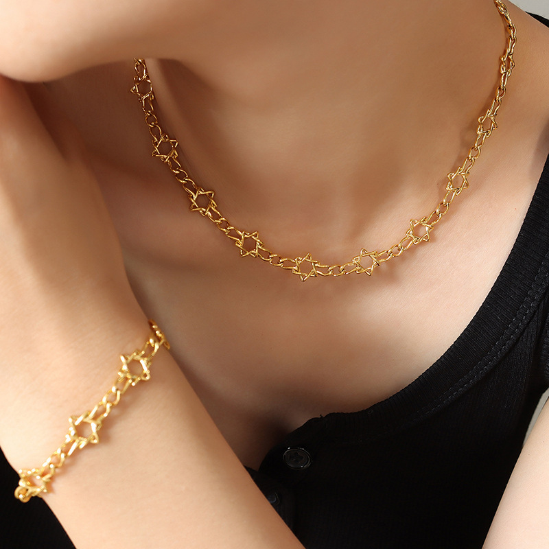 fashionable brand copper chain heart shaped