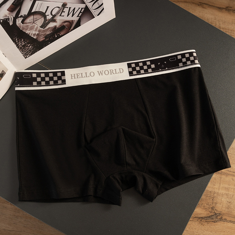 Niños algodón de cuatro ángulos pantalones deportivos sueltos adolescentes niños gran tamaño antibacteriano entrepierna de ángulo plano cabeza de pantalones cortos