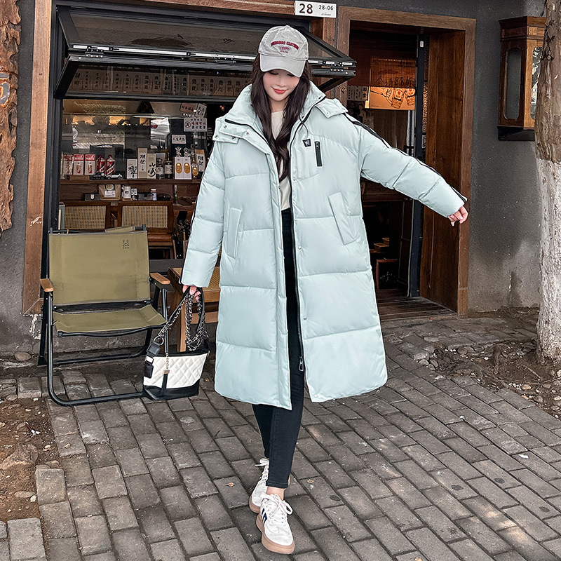 Nuevo invierno plumón de algodón chaqueta de algodón de rodilla de mujer larga chaqueta de algodón coreana suelta nicho chaqueta de algodón gruesa