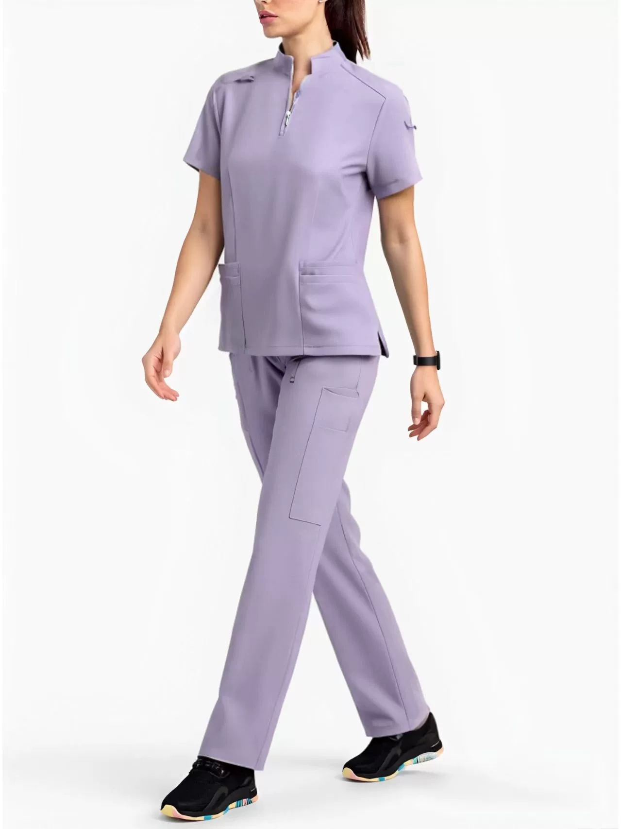 [Есть в наличии] Stand Collar Zipper Doctor Nurse Work Uniform Surgical Gown Surgical Gown Brush Hand Clothes