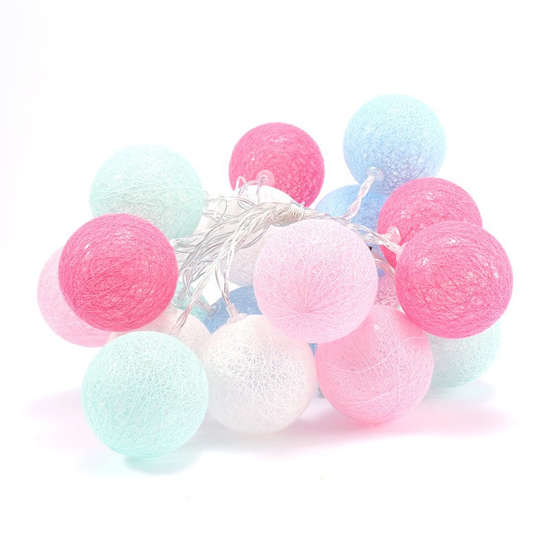 Luci a stringa a LED con palline di cotone - 300 lucine a LED per camerette, matrimoni, feste e decorazioni per la casa (alimentazione solare/a batteria/USB, IP43, certificazione CE)_voghion.com