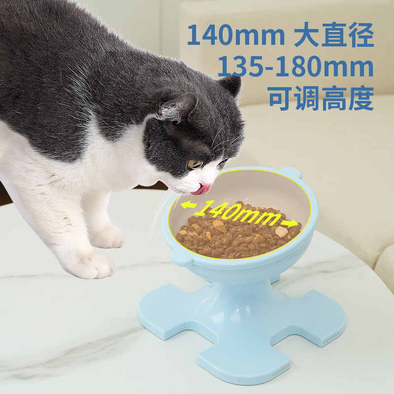 새로운 스타일 고양이 그릇 세라믹 높은 발 고양이 음식 분지 안티 노크 보호 자궁 경부 척추 음식 트레이 고양이 용품 통조림 고양이 음식 저녁 식사 트레이
