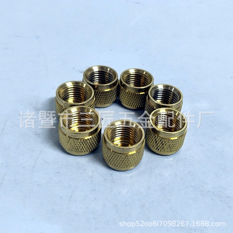 黄铜空调制冷检修阀阀盖 SAE 1/4 喇叭口盖 铜端盖 内丝堵头