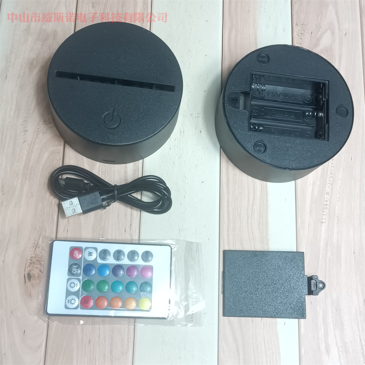 3D noche luz base táctil colorido atenuación noche luz USB plug-in 3D noche Luz de tres colores luz de carga táctil Luz