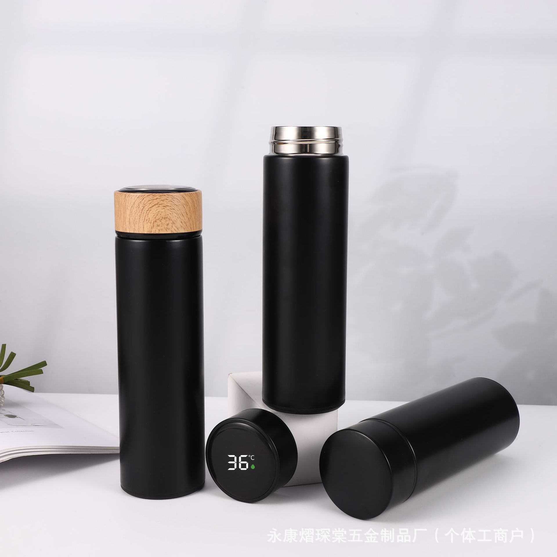 304 regalo de acero inoxidable aislado taza agua inteligente temperatura pantalla digital ventosa