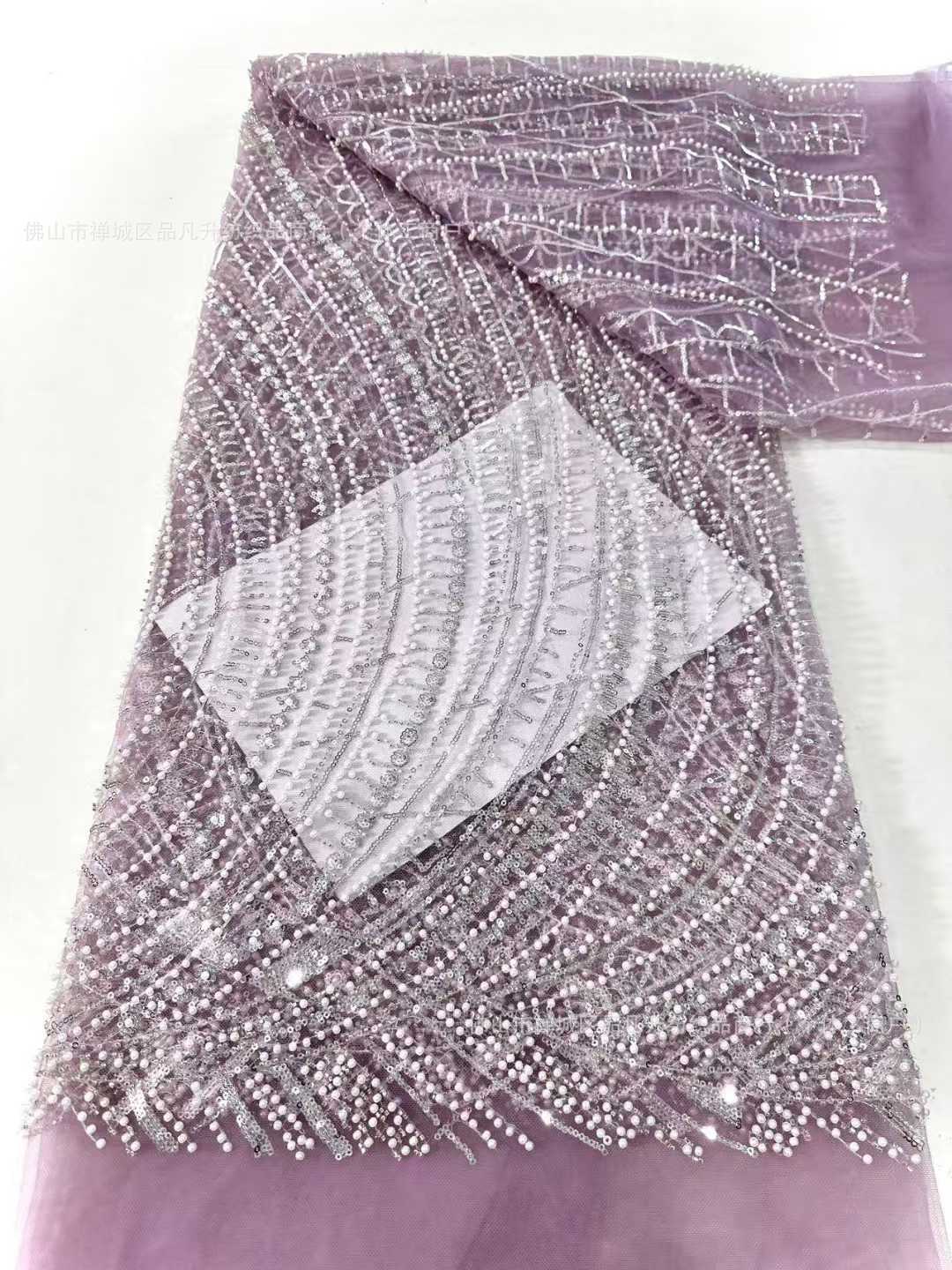 Fabrica de cuentas de burbujas sequinilla al por mayor Europa y América moda vestido de noche tela de moda tela bordada