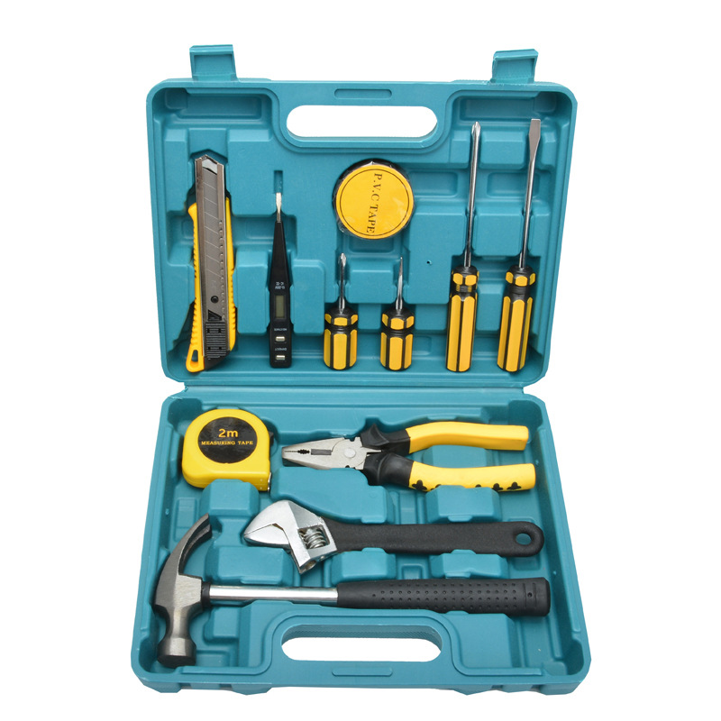 手动工具组合套装工具随车五金家用工具盒修理家装维修工具箱8012