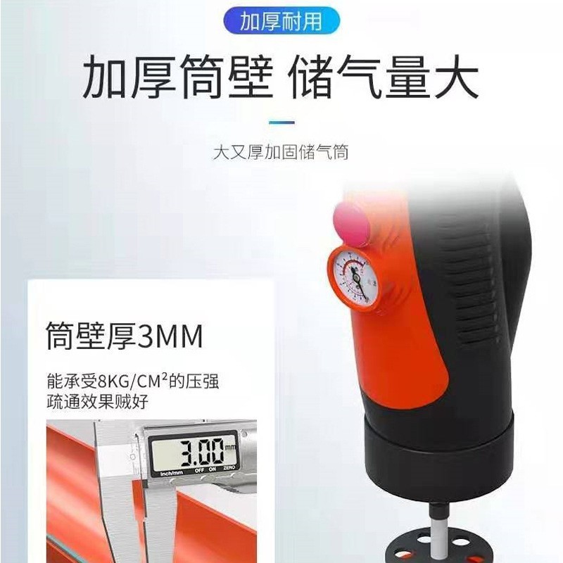 通马桶疏通器堵塞电动高压工具一炮通水道管道地漏捅厕所卫生间|undefined