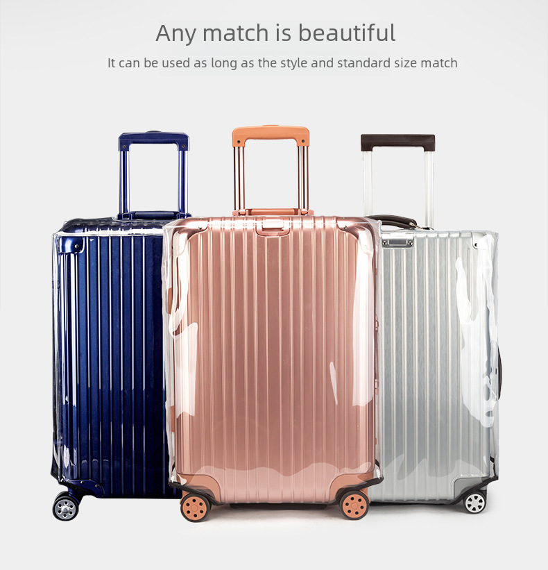 PVC transparent luggage case protective cover suitcase trolley case cover sports dust cover cross-border wholesale generation
