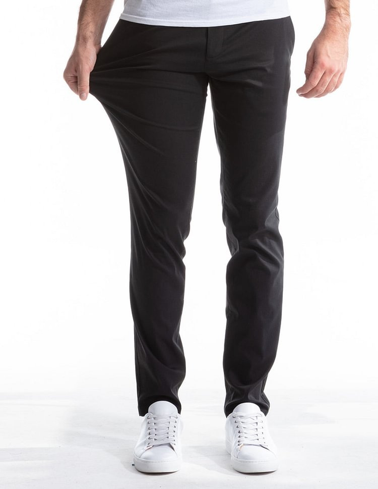 Nouveau décontracté pour hommes, pantalon d'affaires pour hommes de style automne, pantalon long en coton pur à haute élasticité en sergé tube droit_voghion.com