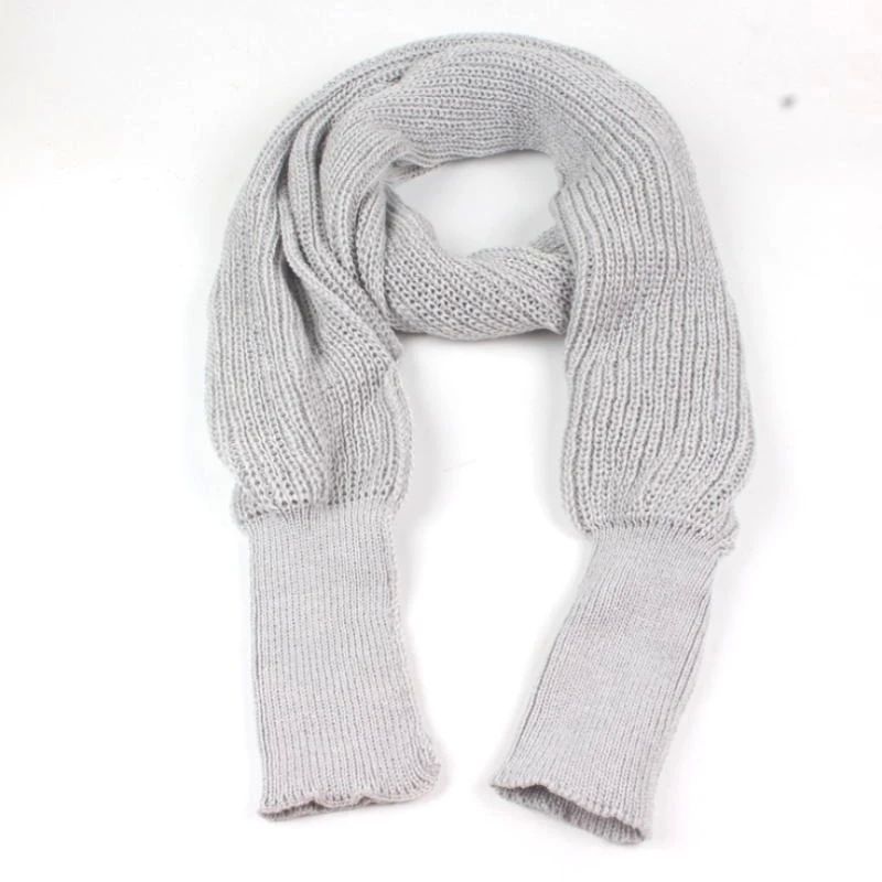 [라이트 그레이] # 단색 큰 니트 목도리