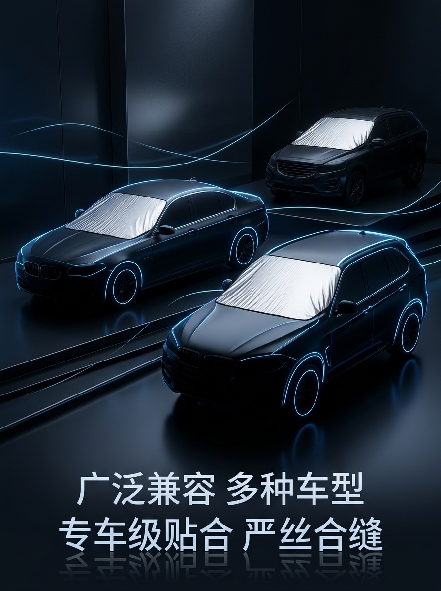 Car snow cover, front windshield frost protection, anti-freeze, heat insulation, sunshade, car window sunshade, car cover for winter