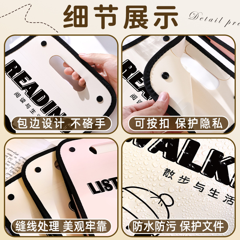 Bolsa de acordeón portátil vertical de color verdadero, soporte para papel de prueba, bolsa de almacenamiento de papel para estudiantes de secundaria y primaria para almacenar y organizar materias