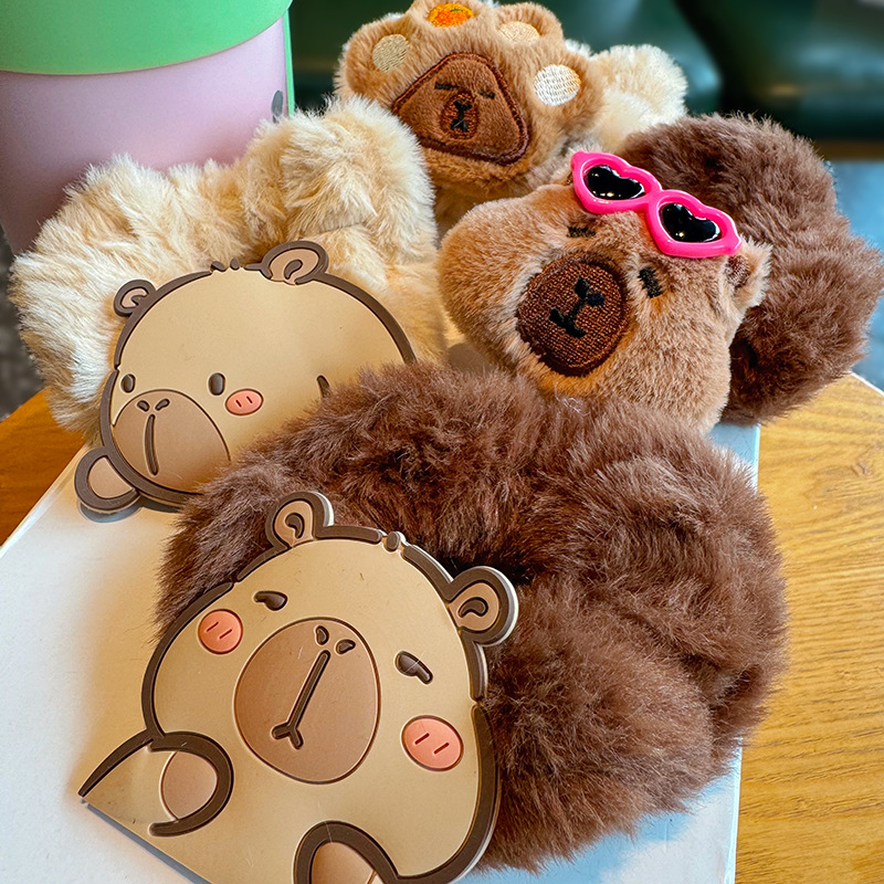 Estilo De Dibujos Animados Unisexo Animal Felpa Liga Para El Cabello display picture 1