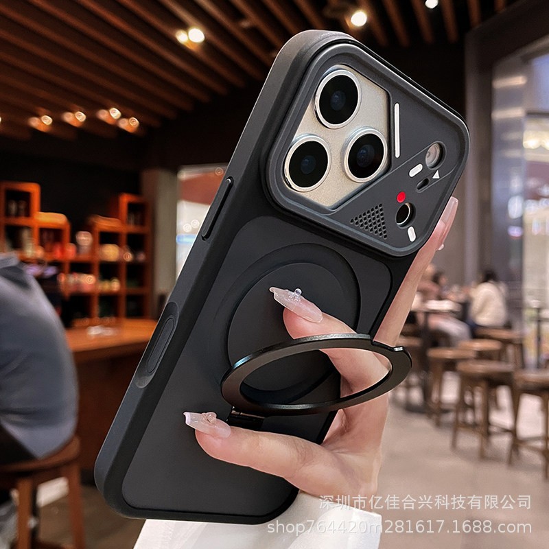 Lentes irregulares gran ventana de segundo cambio para iPhone17PRO teléfono móvil Apple 11 imitación de soporte de succión magnética original