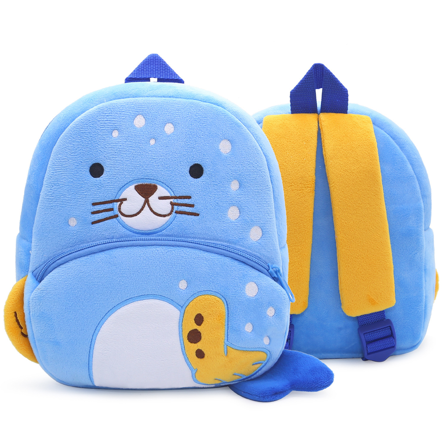 3D lindos dibujos animados peluche niños jardín de infantes mochila escolar movimiento de animales escolares mochila de peluche mochila de niños