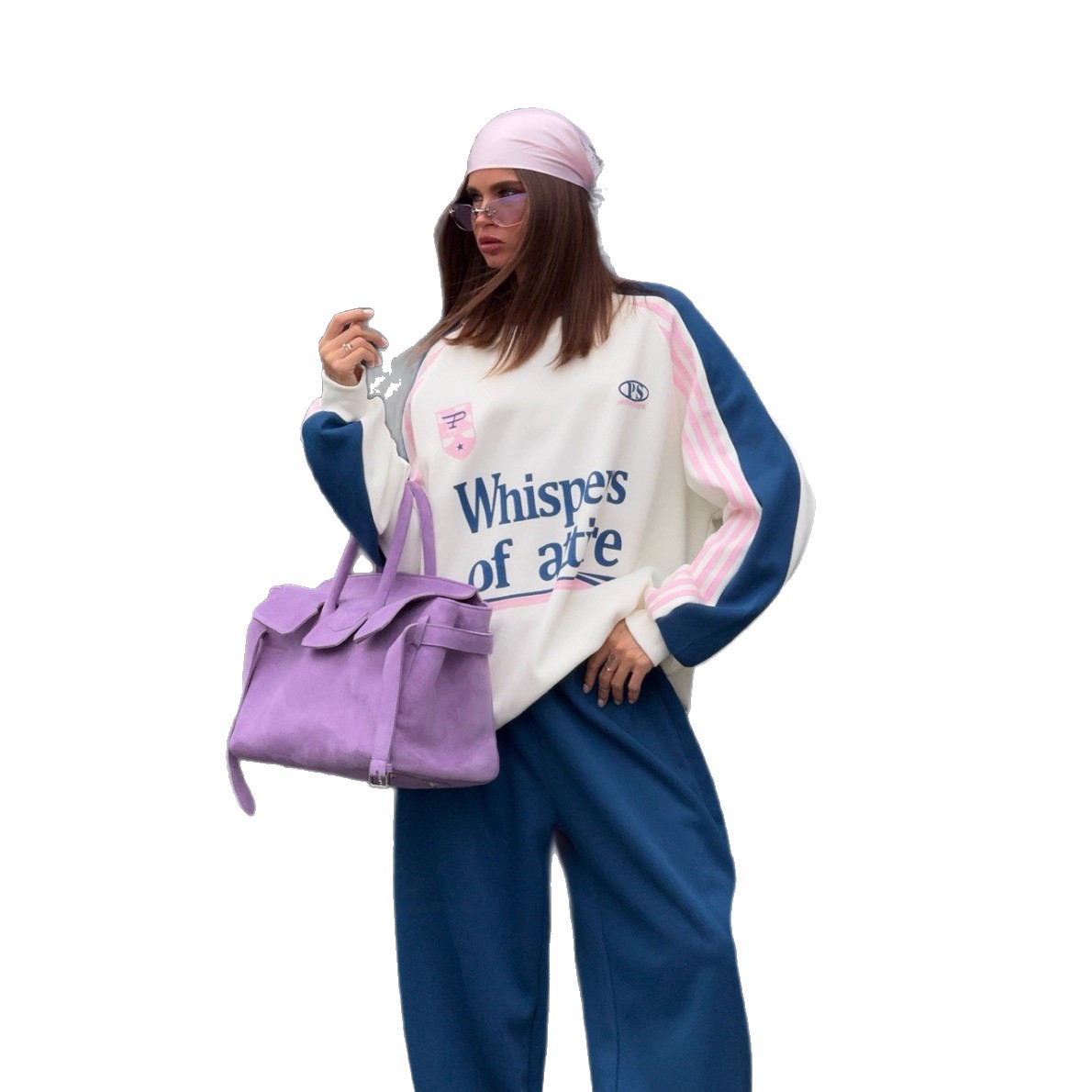 Cross-border European And American 2025 Autumn New Women's Outfit Set: High-end Fall/Winter Sweatshirt With Color-Block_ecoleips.com
