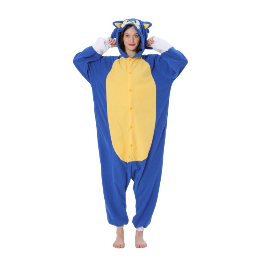 Pijama Entero de Animados de Poliéster Con Capucha para Hogar image 8