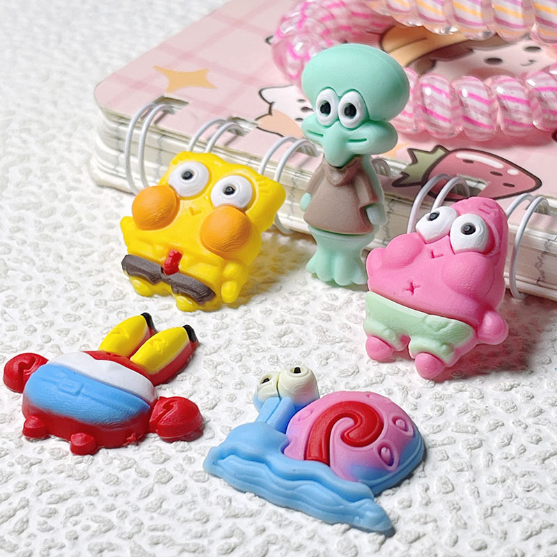 Esponja de dibujos animados bebé Paida estrella PVC flexible pegamento accesorios DIY horquilla Anillo del pelo zapatos agujero grande del vientre taza joyería parche