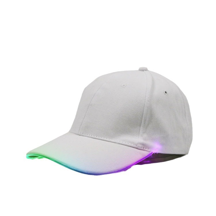 Directo de fábrica luminoso casquillo de pico LED gorra de béisbol sombrero de fibra óptica etapa rendimiento luminoso gorra sombrero