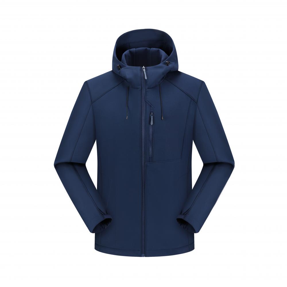 Chaqueta Softshell con Capucha para Hombre de Poliéster, Impermeable y Cortavientos, con Forro Térmico