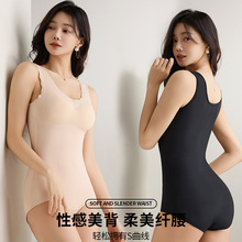 加绒保暖连体塑身衣秋冬收腹全身美体紧身衣带胸垫束身防寒内衣女