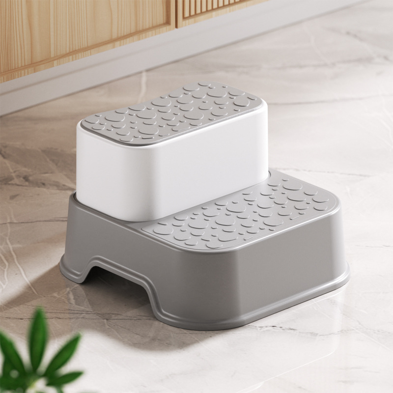 Nuevo taburete de doble capa separado para bebés lavando las manos escalones taburete inodoro taburete anti-deslizante taburete