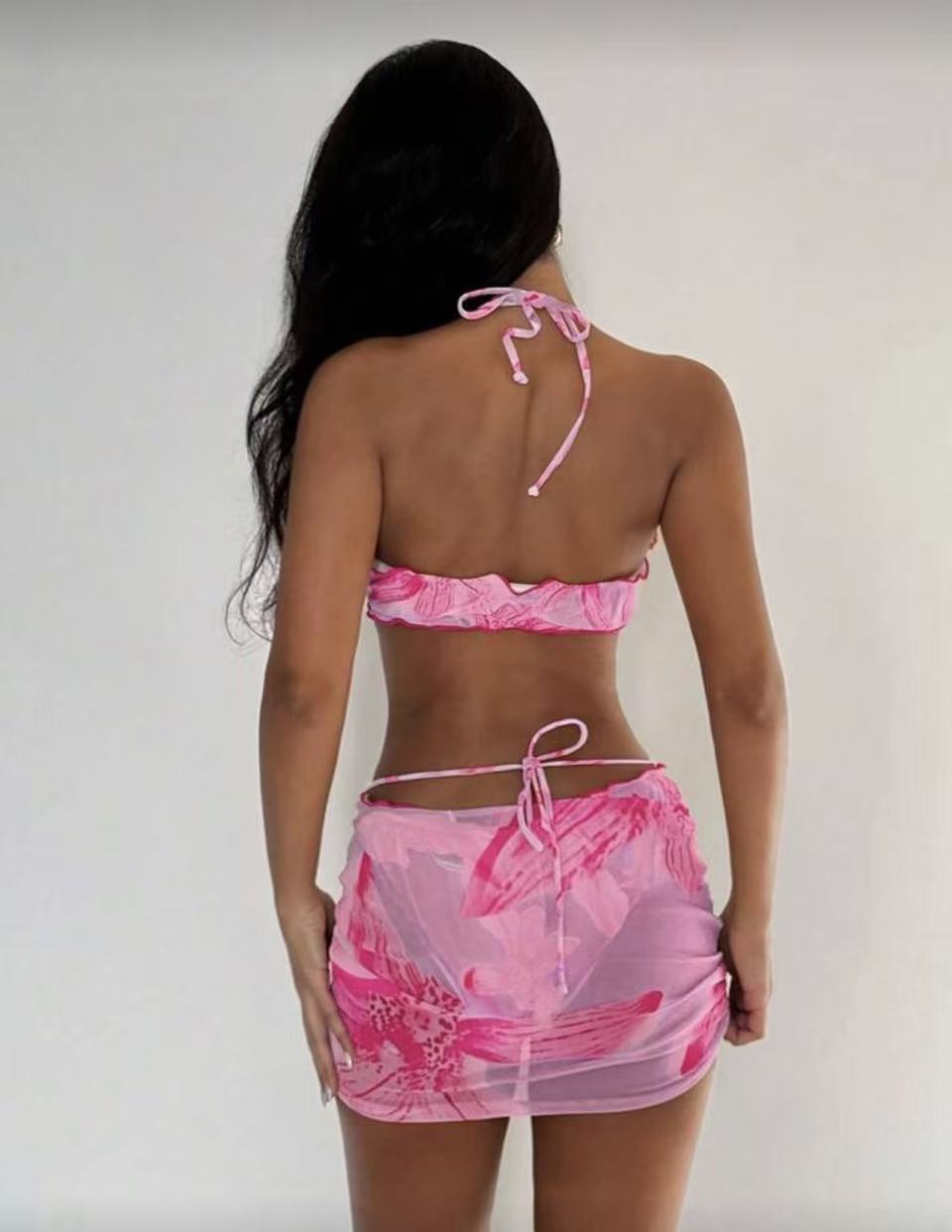 Women's Three Piece Bikini Set Triangle Style Sexy Swimwear_voghion.com