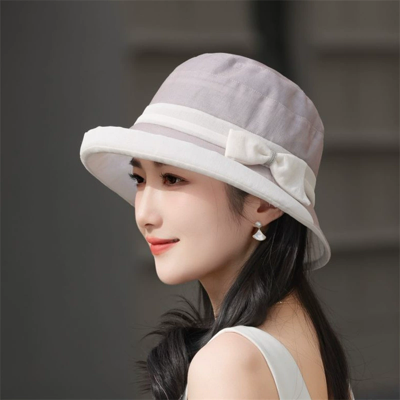 2025 new spring and summer outdoor sunshade fisherman hat for women thin breathable grandma breathable sun hat fashionable basin hat