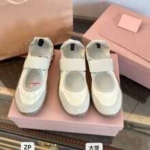 莞产高定缪家25春夏饼干鞋魔术贴平底休闲百搭跳舞鞋运动单鞋